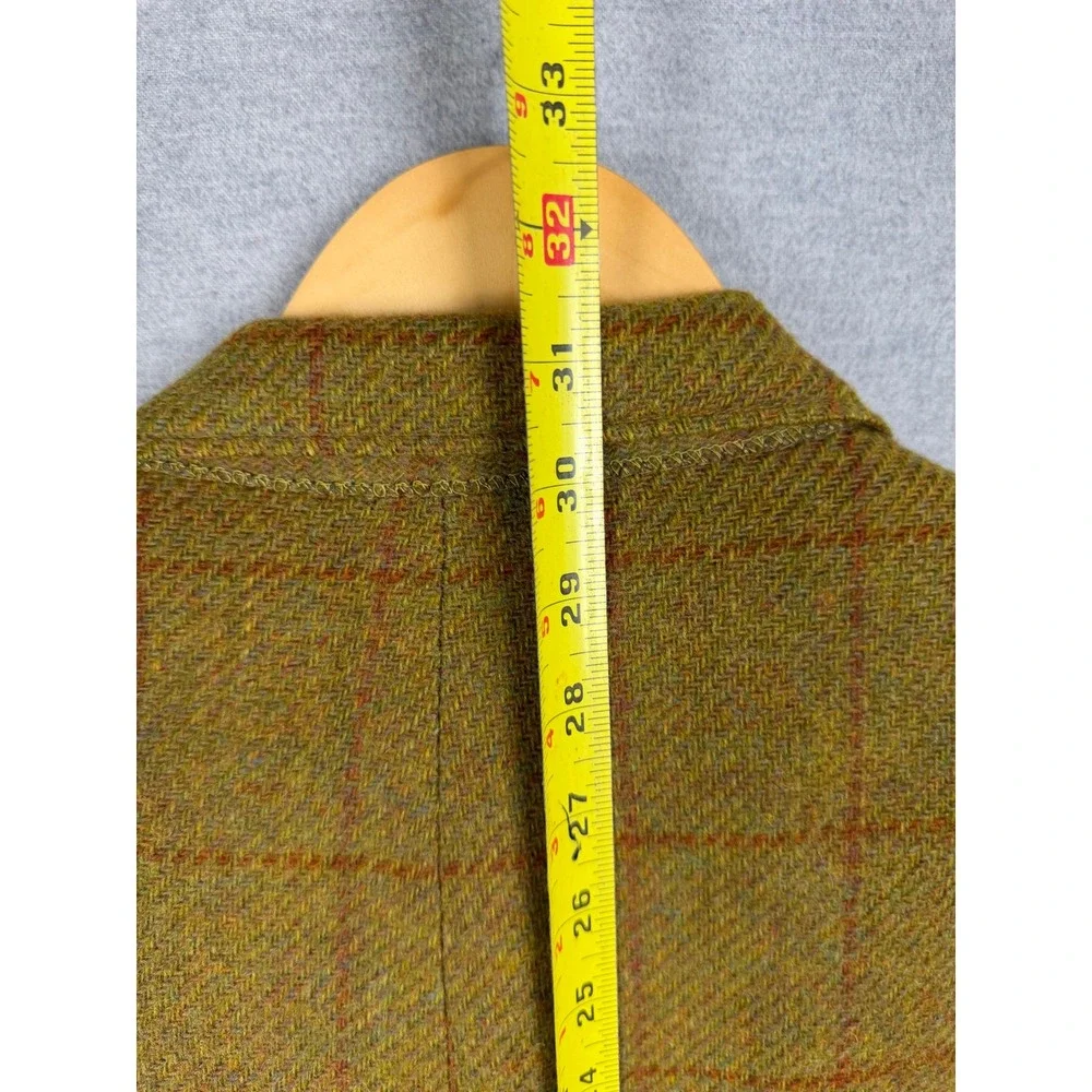 Vintage Juilliard‎ Mens Wool Tweed Sport Coat Yellow Windowpane Blazer 50s 60s
